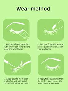 10 Pairs Half Eyelashes, Fox Style Eyelashes, Curly And Fluffy With Long To Short Length For Lengthening Effect, Natural And Not Exaggerated For Great Photos, 3D False Eyelashes With Long And Short Fibers, Voluminous Eye Tail Makeup Eyelashes Extension, Suitable For Parties And Shopping Makeup, The Best Gift For Yourself - Black - View 5