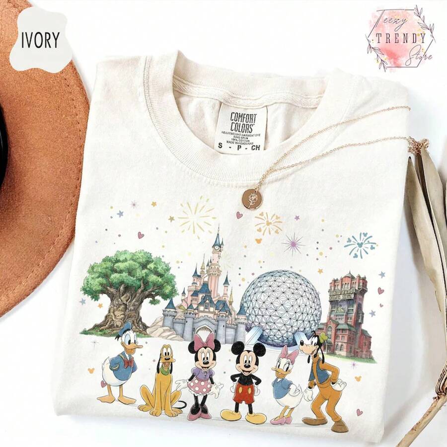 Retro Mickey And Friends Four Parks Shirt, Disneyworld Trip Shirt, Family Matching Shirt, Magic Kingdom Shirt, Epcot Park--Disneys Disneyland Paris The Magic Kingdom Disneyesque The House Of Mouse Mickey Mouse Empire Modest Summer Outfits Take That T Shirt Summer Coord Tops For Women Summer Summer Clothes Women Summer Clothes Summer Tops Summer Tops Women Summer Co Ord Summer Top Summer Outfits White Top Black Top Holiday Outfits For Women  Tops For Women Summer Holiday Gifts Valentine's Day Gifts Earth Day Gifts Oktoberfest Gifts Summer Bank Holiday Gifts - 白色 - 查看 1