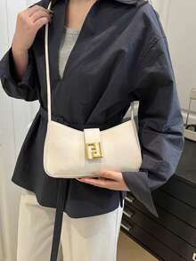 New Luxury Solid Color High-End Multifunctional Women's Shoulder Bag - White - View 5