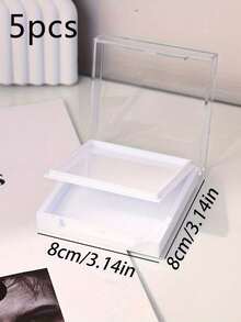10/5/1pc-B Double-Layer Transparent Nail Art Display Box - A-PE Nail Art Storage Box Portable Dust-Proof Storage Box Lid, Suitable For Nail Tips And Nail Art Tools, Double-Layer Pressed Nail Art Sorting Box, Suitable For Vacation Beach, Bathroom, Bedroom And Other Places, Large Capacity, Essential For Makeup Bag, Essential For Travel - Multicolor - View 19
