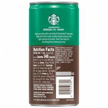 Starbucks Espresso & Cream Light, 6.5 Fl Oz Cans (Pack Of 12) - Espresso + Cream - View 3