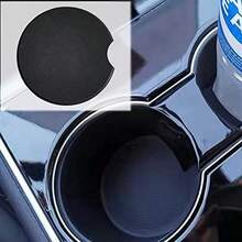 珪藻土コースター Φ6.8cm ブラック 吸水速乾 ドリンクホルダー アスベスト無 検査済み 車内用 2枚セット - 写真の通り - チェックする 3
