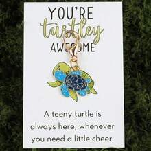 1pc/4pcs Blue Sea Turtle Keychain Set, Exquisite Bag & Key Chain Decor, Auspicious Gift, Perfect For Birthday Party, Celebration, Life Journey Companion - Multicolor - View 8