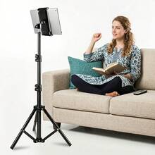 UEGOGOAdjustable Tablet Floor Tripod Stand – Suitable For 43-Inch Devices, A Lazy Stand Specifically Designed For Live Streaming. Kindle, And All 4.5-12.9 Inch Tablets - View 7