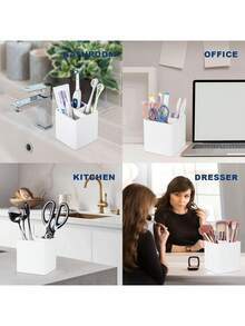 Giá đựng bàn chải đánh răng 3 ngăn, giá sắp xếp bàn chải đánh răng điện và kem đánh răng cho mặt bàn phòng tắm, vòi sen, bàn trang điểm. - Nhiều màu - Xem 8