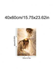 1pc Christian Art, Bible, Religious, Healed By Him,Touching The Hem Of Jesus' Garment Poster,Festival Gift,Suitable For Bedroom,Living Room,Wall Arts,Wall Decor,Home Decor,Room Decor, Canvas Wall Art, Posters, Wall Art With Frame, Optional Frame ﻿ ﻿ - 1PCS - View 22