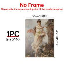 1/9 bức tranh sơn dầu lãng mạn cổ điển trên vải canvas, tranh treo tường trang trí phòng ngủ, nhà cửa, đồ trang trí thẩm mỹ, có khung tùy chọn, tranh trang trí tường phong cách cổ điển nữ thần và hoa, tranh canvas không khung trang trí phòng khách, phòng ngủ, phòng tắm, nhà bếp, văn phòng. - nhiều màu - Xem 18