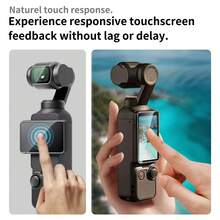 适用于 Osmo Pocket 4/3 的 4 件套（2 个镜头保护膜 + 2 个屏幕保护膜），超清晰钢化玻璃材质，防刮擦且无气泡。 - 查看 5