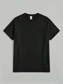 20261 Pieces Of Women's Loose-Fitting Short-Sleeve T-Shirts With A Fun Text Print. Made From 100% Pure Cotton, They Are Soft Against The Skin. A Simple Urban-Style T-Shirt, Perfect For Summer Work Or Casual Dates. - 黑色 - 查看 3