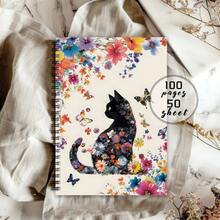 1 buah Buku Catatan Spiral Bertema Bunga - Dengan Desain Elegan, Cocok Untuk Kantor, Belajar, dan Penggunaan Sehari-hari, Hadiah yang Bermakna untuk Rekan Kerja Pria dan Wanita, Buku Catatan Jilid Spiral - F - View 5