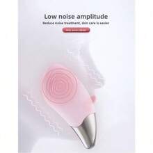 New Rechargeable Silicone Cleanser Electric Face Wash Instrument Introducer Mini Waterproof Ultrasonic Pore Cleaner - BR1020 Màu đỏ có thể sạc lại - Xem 7