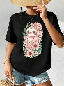 Women T-Shirts - Black - View 2