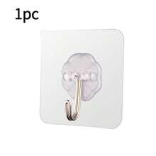 Kitchen, Bathroom, Storage Room, Adhesive Hook, No Drilling, No Trace, Self-Adhesive Wall-Mounted, Kitchen, Balcony, Bathroom, Dormitory Storage, Utility Hooks - Random Style - View 10