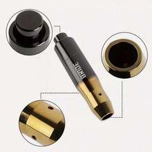 1pc Universal Car Modification Gear Shift Knob, Gradient Colorful Aluminum Alloy Shift Knob, Black & Gold Metal Shift Knob, Modified Telescopic With Button - One Size Fits All - View 2