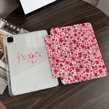 碎花图案平板电脑保护套，带笔槽，适用于 iPad 11 (A16 2025)、Galaxy Tab S10+/S9/A9、小米 5/5PR/6/6PRO/7/7PRO、OPPO 平板电脑、华为 MatePad 和荣耀平板电脑。 - 彩色 - 查看 8