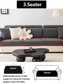 1 tấm bọc ghế sofa co giãn, chống trượt, phủ toàn bộ bề mặt, bọc đệm sofa đa năng dùng được cả bốn mùa, vải dày dặn, có thể giặt máy, chống bụi, thân thiện với thú cưng, phù hợp cho phòng ngủ, văn phòng, phòng khách, sofa hình chữ L và sofa 1/2/3/4 chỗ ngồi. - Màu xám đen - Xem 13