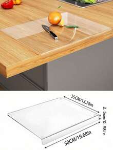 1pc Acrylic Cutting Board, Countertop Cutting Board, Transparent Cutting Board, For Kitchen Countertop Protection, Kitchen Supplies, Kitchen Accessories, Kitchen Essentials, Apartment Essentials. Transparent Acrylic Cutting Board - Reinforced Durable, Stain-Resistant, Mold-Resistant, Suitable For Home, Kitchen And Restaurant, Easy To Wash, Non-Slip Acrylic Kitchen Countertop Protection Mat, Can Be Used For Cutting Vegetables, Fruits - Clear - View 12