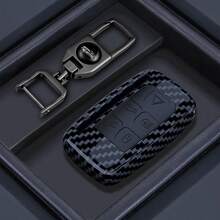 ABS Carbon Fiber Car Key Case Cover For Land Rover Range Rover Sport Evoque Freelander Velar Discovery 4 XE XJ XF Guitar - Type a - View 11