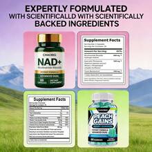 BBL Gummies For Butt, NAD+Gummies, And Weight Gainer For Women Are Herbal-Blend Gummy Candies That Promote Chest And Hip Enhancement, Suitable For Women'S Daily Fitness Figure-Shaping Needs, With 60pcs Per Pack.Packaging May Vary - Nice NAD - 查看 2