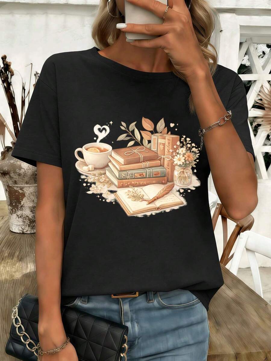 Women T-Shirts - Black - View 1