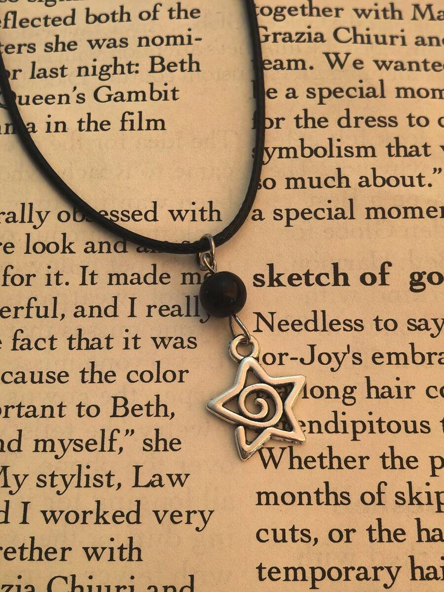 1pc Y2K Silver Spiral Star Pendant Necklace Suitable For Women Aesthetic Jewelry Gift