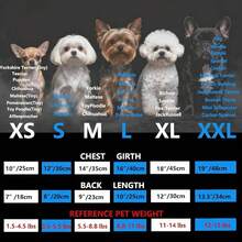 1 Áo khoác có khóa kéo hai chân mới, chất liệu giả denim, thích hợp cho mùa xuân và mùa thu, dành cho chó Bichon, Teddy, Pomeranian và các giống chó nhỏ khác. - Màu xanh lam - Xem 3
