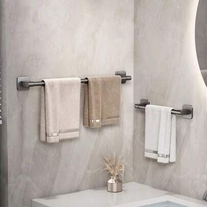 Bathroom Wall Mounted Towel Rack 60/70CM No Drilling, Sturdy And Rust Proof Towel Bar Saves Space, Storage Rack, Bathroom Accessories