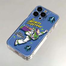 Funda de teléfono transparente azul de Buzz Lightyear de Toy Story de Disney con la frase "To Infinity" para iPhone 17/17 Pro/17 Pro Max/17 Air/16/15/14/13/12/11/X Series, Funda para iPhone 17 Pro Max, Funda para iPhone 17 Pro, Funda para iPhone 17, el regalo ideal para fans del anime - Transparente - Ver 2