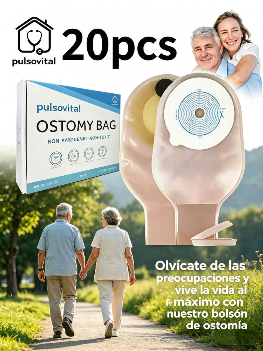 Pulsovital Colostomy Bag 15-76mm Transparent Case