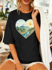 Women T-Shirts - Black - View 1