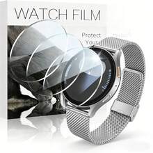 3片装透明屏幕保护膜，适用于三星Galaxy Watch6/7/8系列智能手表，采用钢化玻璃材质，9H硬度，高品质材料，触感顺滑，高清防刮，高端手表配件，A+级保护膜，时尚礼物，适合送给男朋友/女朋友 - 適用於Galaxy Watch 7 40毫米 - View 1