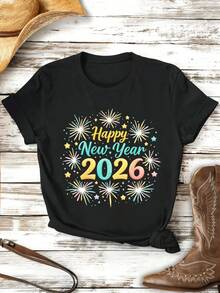 Dam-T-shirts - Svart - Visa 2
