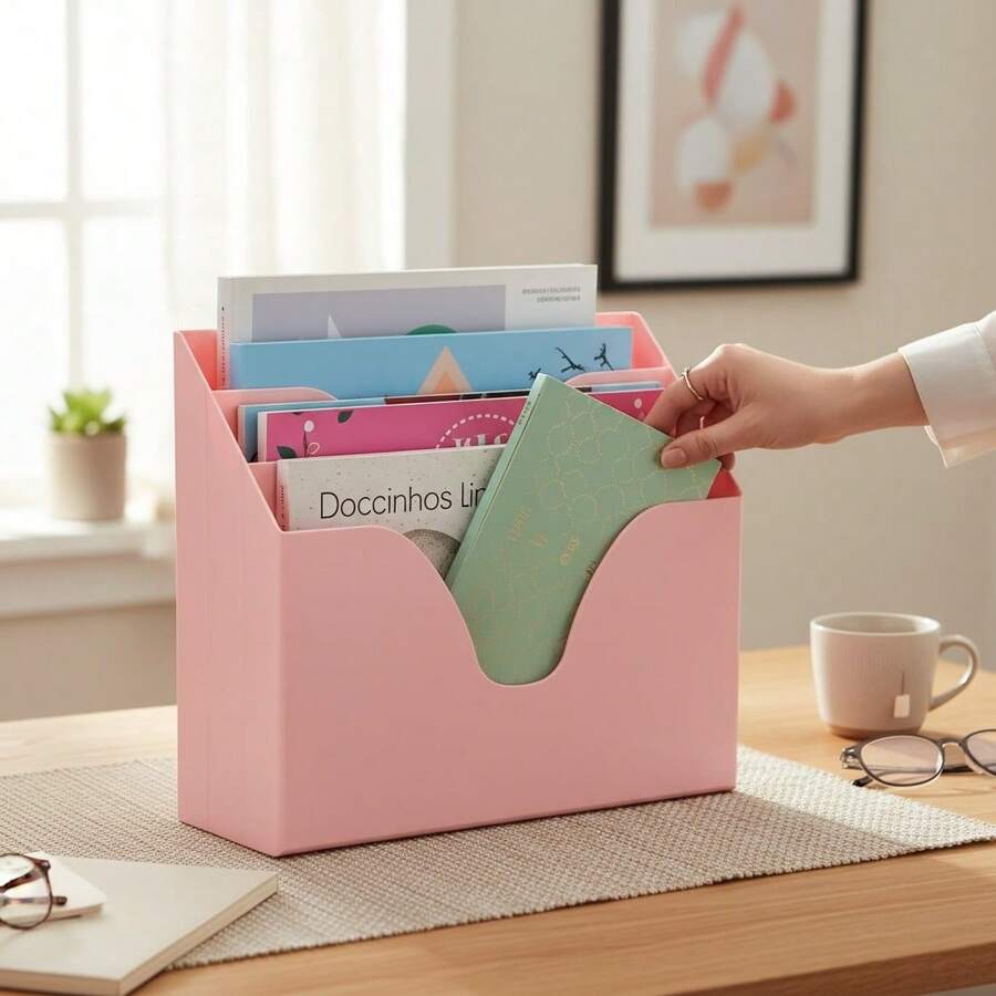 Organizador de mesa documentos suporte para monitor Triplo office