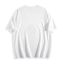 Women's Casual Cotton Round Neck Short Sleeve Regular Length T-Shirt With Unique Dog Graphic - 白色 - 查看 3
