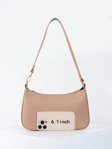 Túi đeo chéo một vai kiểu baguette tối giản thời trang - Màu Khaki - Xem 3
