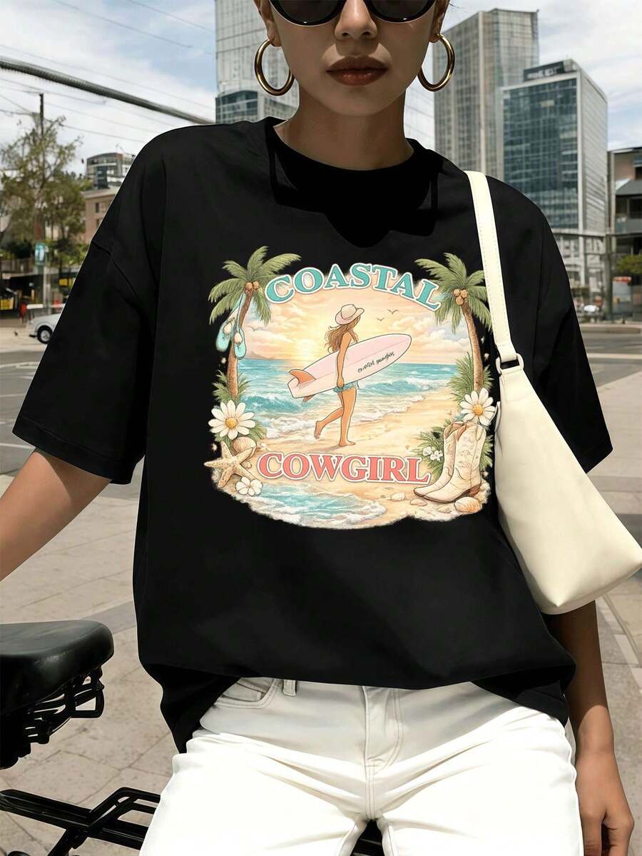 Women T-Shirts - Black - View 1