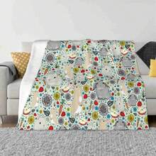 Bunny Rabbits Creative Design Light Thin Soft Flannel Blanket Cute Rabbits Pet Rabbits Rabbit Cartoon Rabbit Illustration - 1 - Ver 1