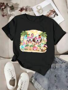 Women T-Shirts - Black - View 2