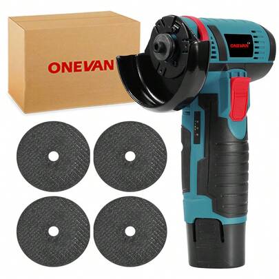 ONEVAN Cordless Electric Polishing Machine - Heavy-Duty Lithium-Ion Battery, Adjustable Speed, Ergonomic Handle, Portable Polishing Machine With Polishing Disc - Suitable For Automotive, Woodworking, Metalworking, And Scratch Repair.