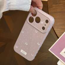 Ốp điện thoại GUCADI họa tiết hoa và bướm màu tím, tương thích với Apple 17 Pro Max, 16, 15, 13, 14, 17 inch. Mềm mại, hình học, nghệ thuật, tối giản, tươi mới, độc đáo, phong cách . - Màu tím mâm xôi - Xem 5