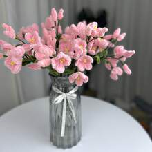 1支逼真秋海棠花茎，手工制作彩色天竺葵，适用于家居入口花瓶装饰、婚礼拱门花艺、单身女士派对拍照道具 - 彩色 - 查看 10