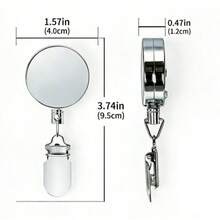 2 piezas de clips retráctiles de fácil tracción para sombreros, clips de metal sin taladro, clips adhesivos para almacenamiento de sombreros, longitud extensible de 60 cm, adecuados para almacenamiento de toallas, llaves, ganchos colgantes de cocina y baño - Clip de fácil apertura 721 - Ver 7