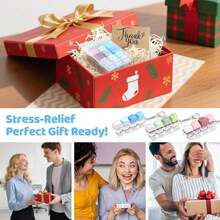 1 Pack Keyboard Fidget Toy – Clicky, Creamy & Silent Stress Relief Fidget Clicker Keychain – Quiet Fidget Toys For Adults, Boost Focus & Calm Anxiety At Work, Travel – Ideal Stress-Relief Gift - Multicolor - View 7