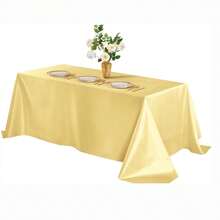 60 X 102 Inch Satin Tablecloth, Rectangular Satin Tablecloth, Shiny Silk Tablecloth, Smooth Table Decor, Suitable For Wedding Party Events - Multicolor - View 14