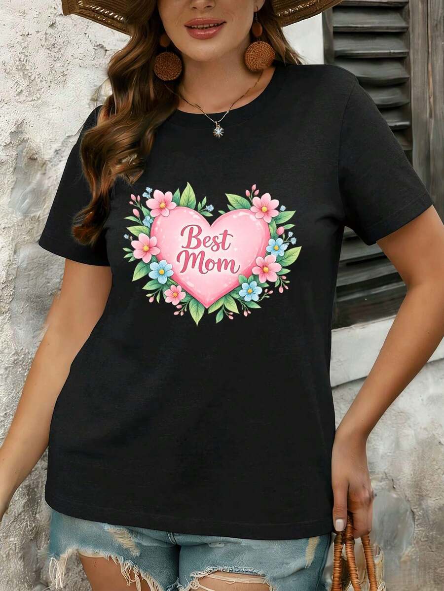 Dam-T-shirts - Svart - Visa 1