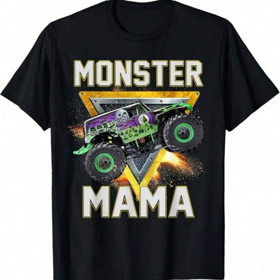 Monster Truck Mama Monster Truck Are My Jam Truck Lovers T Shirt - 黑色 - 查看 1