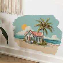 1PC Wall Stickers,Seaside House Window Sticker,Suitable As A Gift,Self-Adhesive , Suitable For Bedroom And Living Room, Bedroom, Dining Room, Study, Bathroom, Glass Decoration And Embellishment - A - View 8