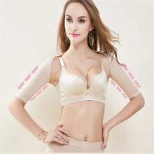 1 pieza de faja moldeadora para mujer con mangas, corsé largo para adelgazar brazos, previene la cifosis, para correr, pescar y andar en bicicleta. - tez - Ver 5