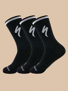 1/2/3/5双装男士四季闪电骑行袜，适合山地自行车、公路自行车及所有户外运动 - 彩色 - 查看 9