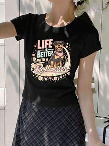 Women T-Shirts - Black - View 2